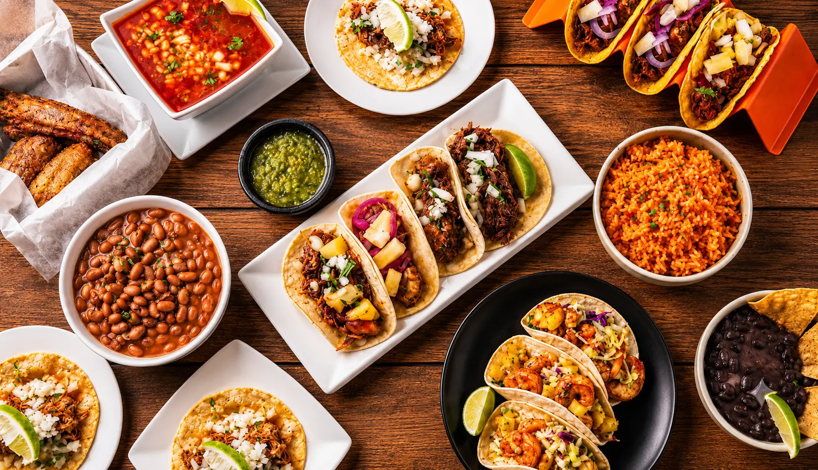 Authentic Mexican street tacos and sides from La Taqueria, served to Minto in Winnipeg, MB