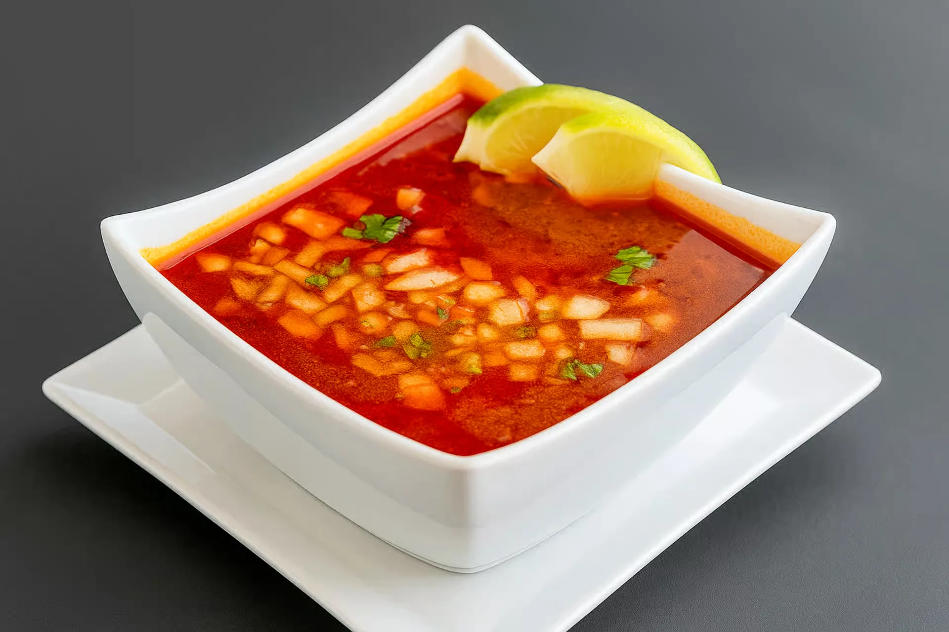 Sopa de birria slow-cooked beef soup with consomm&eacute; at La Taqueria Mexican Street Tacos &mdash; Mexican food for pickup or delivery in Minto, Winnipeg, MB