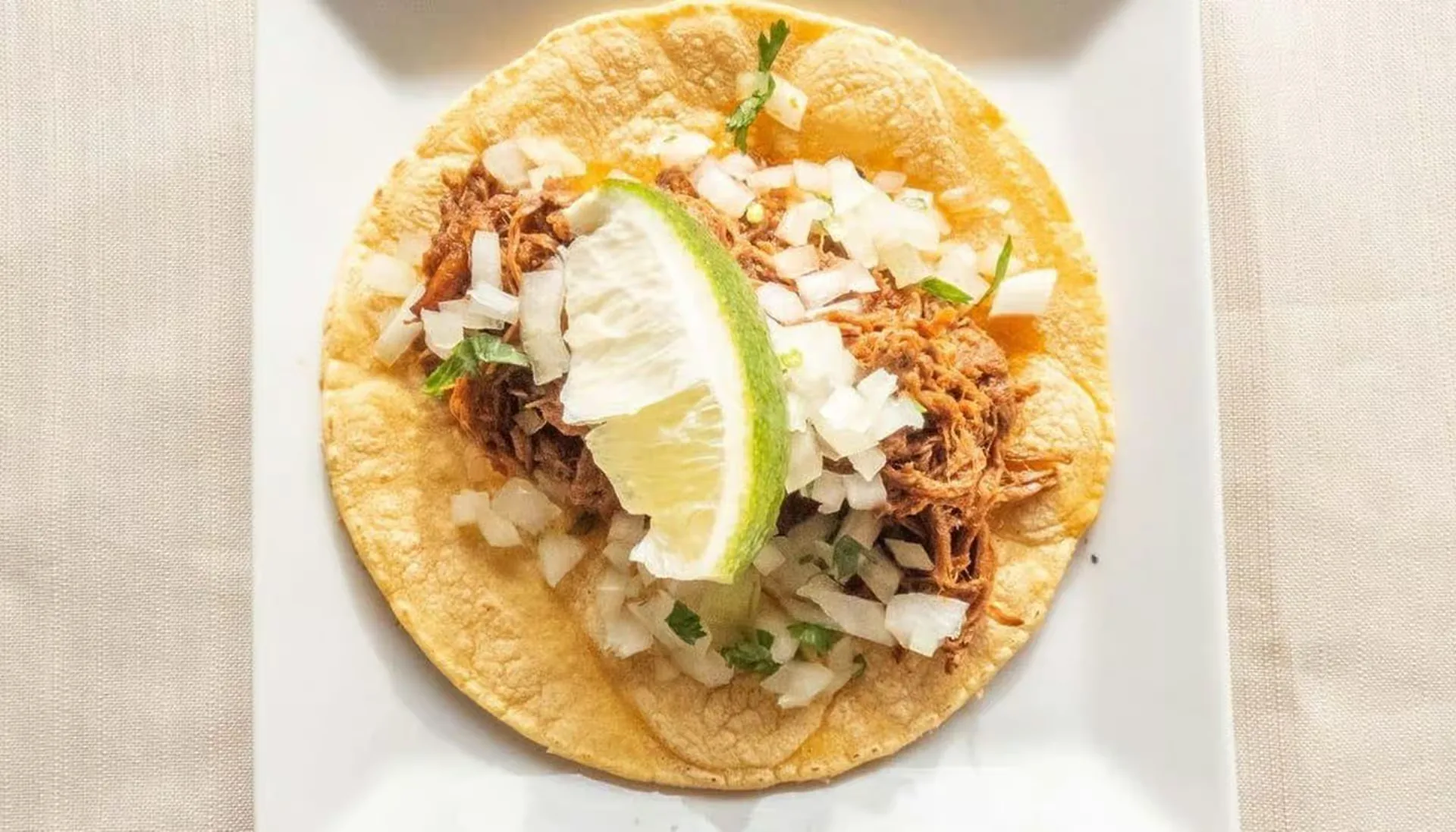 Carne asada grilled beef street tacos at La Taqueria Mexican Street Tacos in Winnipeg