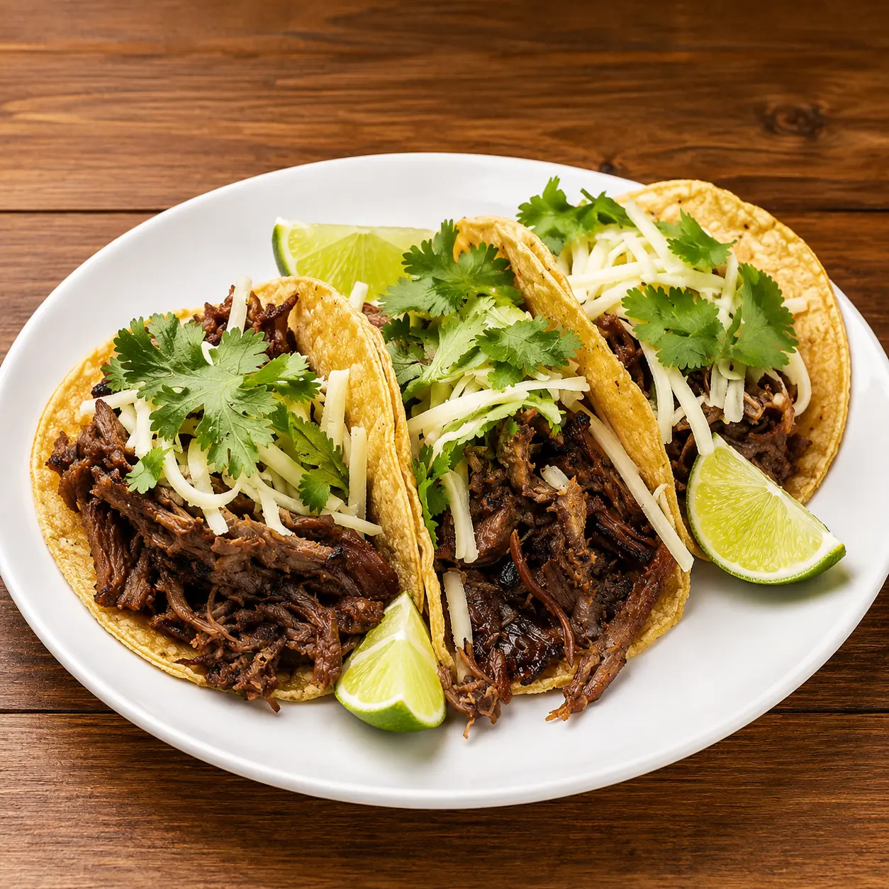 Carnitas slow-cooked pork tacos on fresh tortillas at La Taqueria in Winnipeg